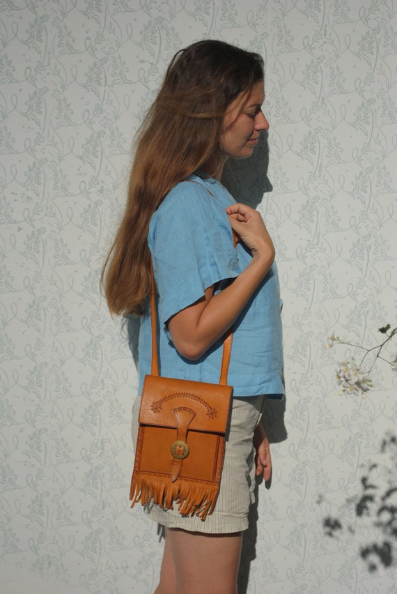 Festival bag, festival pouch, small leather purse,