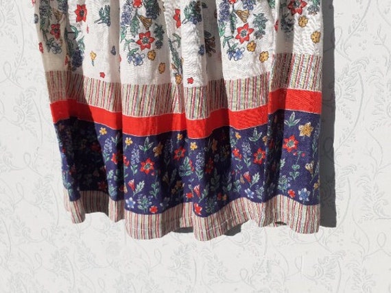 Indian Summer Cotton Gauze Skirt - 90s Boho Flora… - image 4