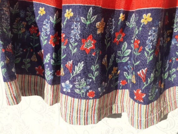 Indian Summer Cotton Gauze Skirt - 90s Boho Flora… - image 5