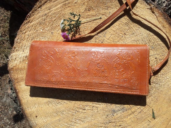 Vintage Clutch Small Leather Bag Leather Clutch S… - image 5