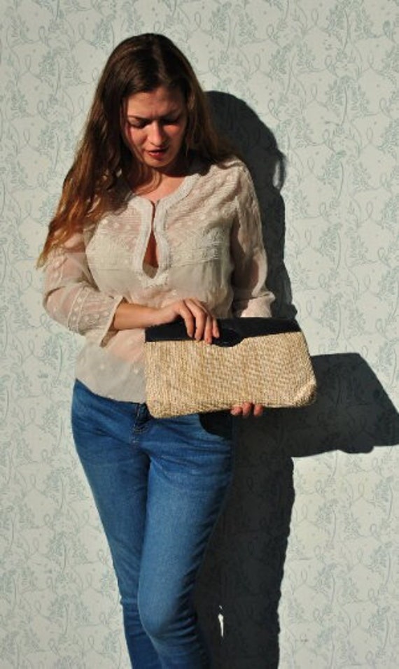 Summer Straw Bag, Handmade Straw Bag, woven straw 