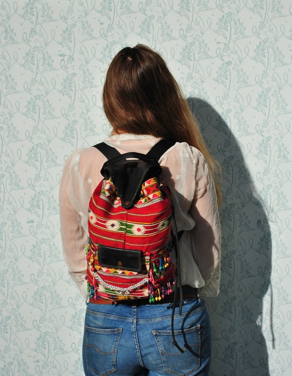 Backpack women, woman backpack, vintage backpack,