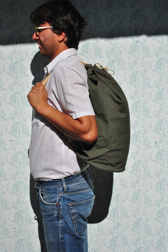 Roll backpack, roll bag, canvas bag, canvas backpa