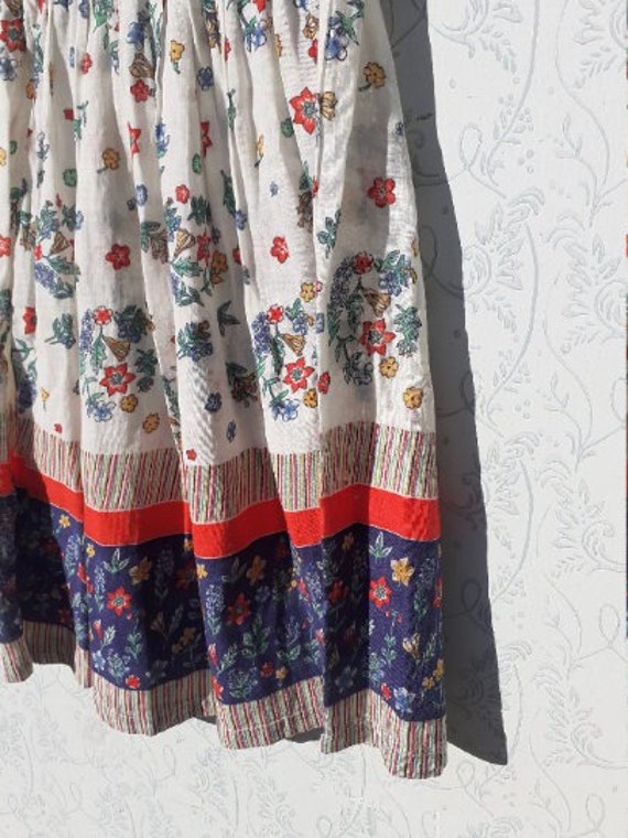 Indian Summer Cotton Gauze Skirt - 90s Boho Flora… - image 2