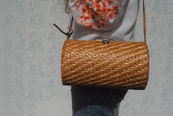 Wicker basket, wicker purse, basket bag, bag women