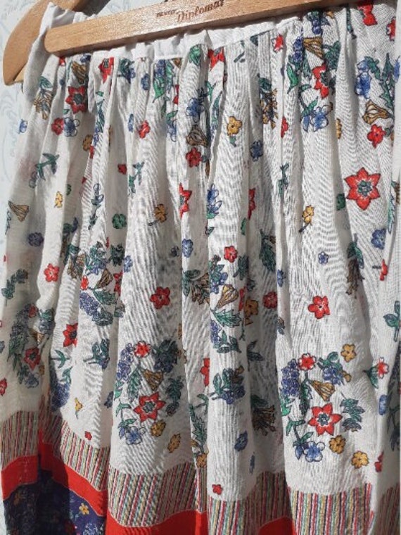 Indian Summer Cotton Gauze Skirt - 90s Boho Flora… - image 3