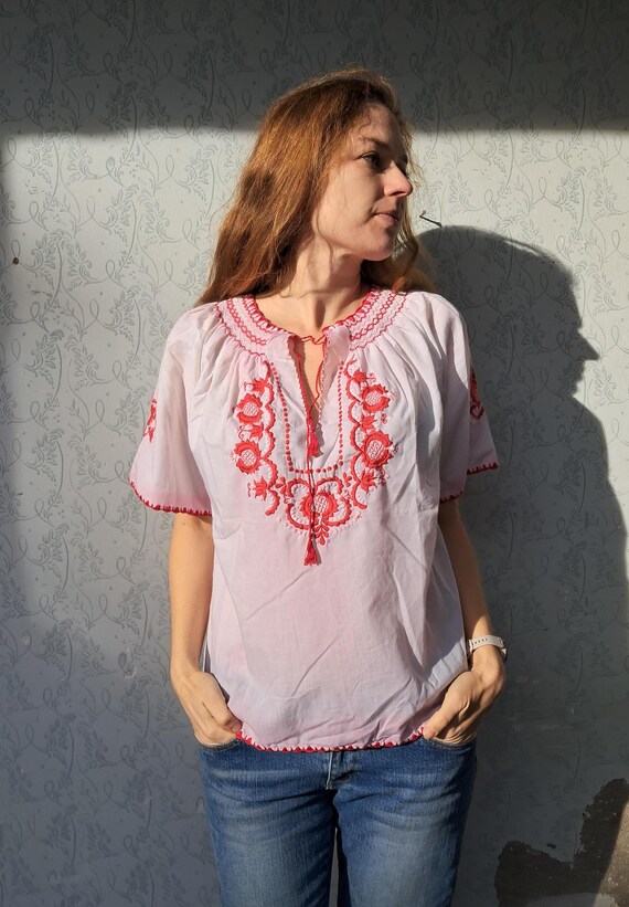 70s peasant top