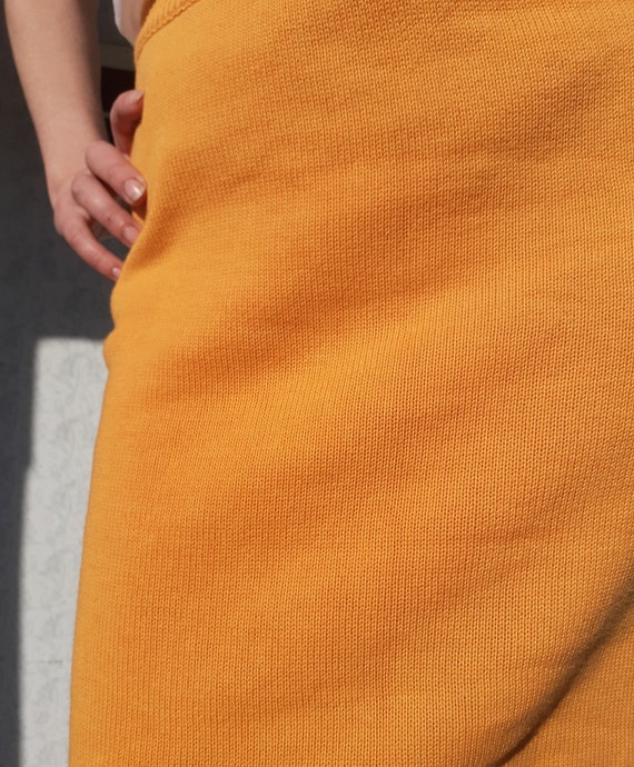 Vintage MARIMEKKO  Yellow Knitwear Skirt - image 7