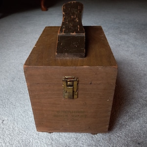 Vintage Wooden Shoe Shine Kit