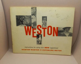 Weston Master IV Exposure Meter Manual