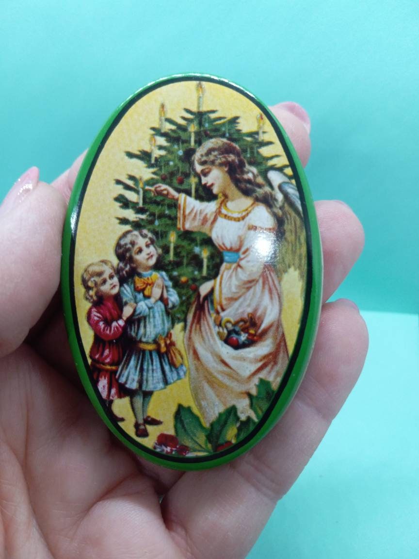 Vintage enesco tin small world greetings 1983 etsy