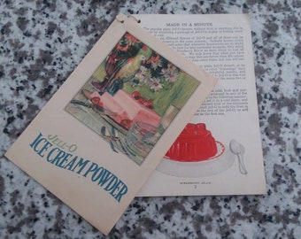 Jell-O Recipe Partial Booklet 1910's