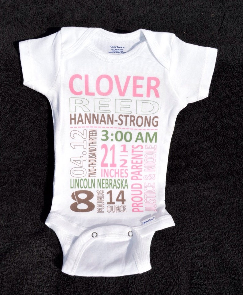 Preemie Clothes Preemie Size Baby Gift Birth Stats Onesie Etsy