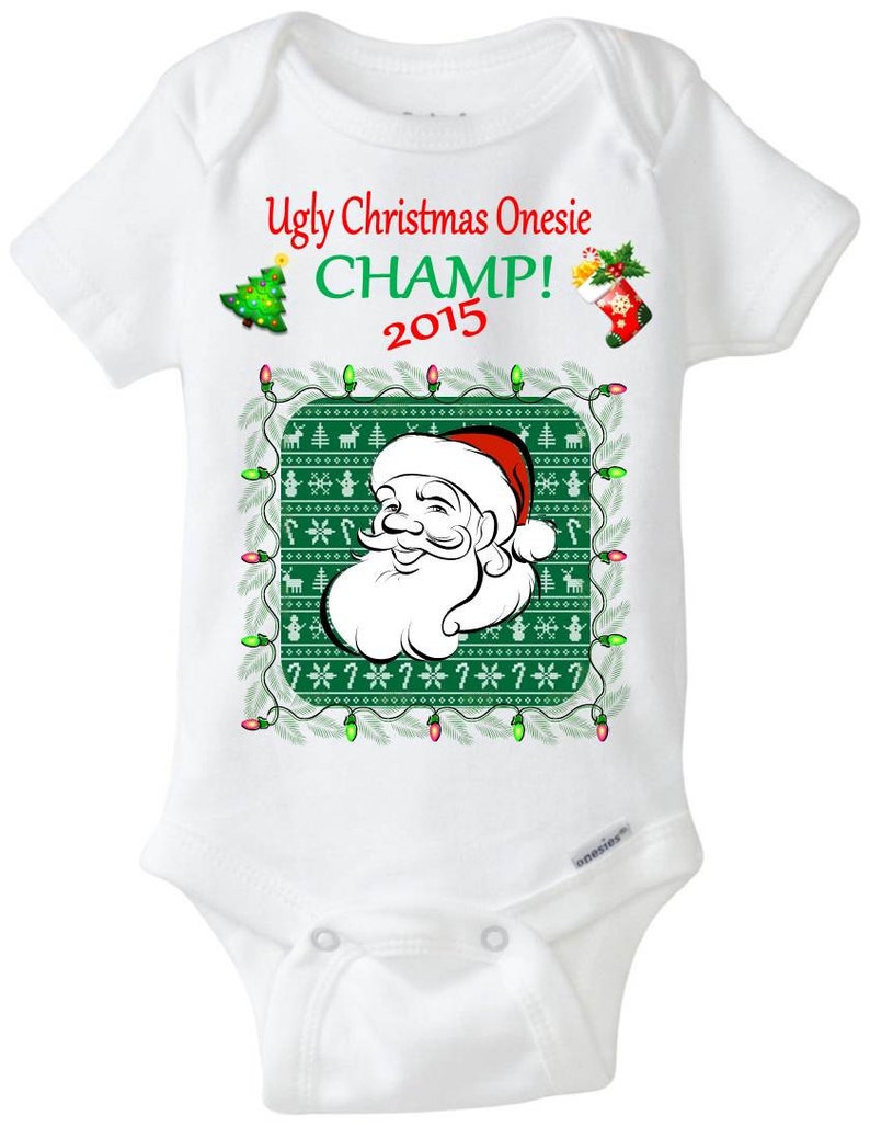 Funny Christmas Onesie Ugly Christmas Sweater Onesie Etsy