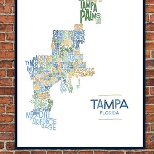Carte des quartiers de Tampa, Impression artistique