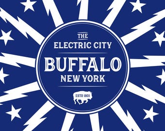 Electric City, Buffalo New York, Art Print