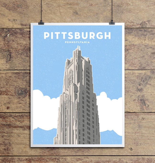 Katedra Nauki, Pittsburgh, Pensylwania, wydruk artystyczny