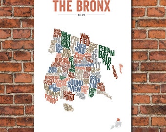 The Boroughs of New York City Series – The Bronx, Art Print