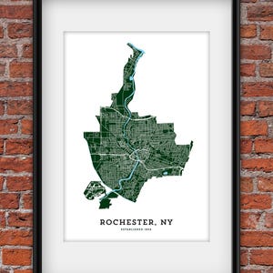 Map of Rochester, NY Art Print
