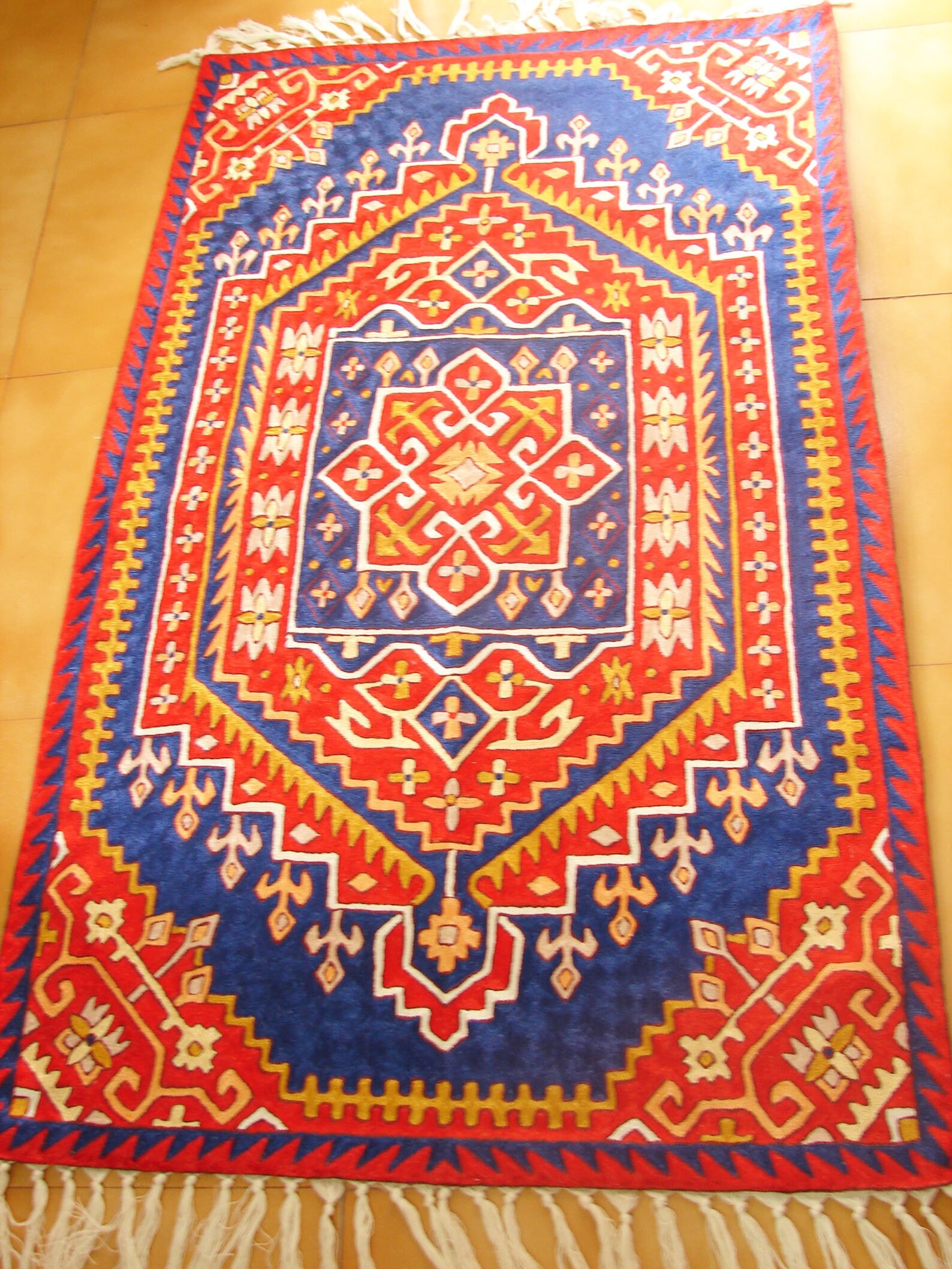 Kilim Chain Stitch Rug Handmade. Kashmir Embroidery Crewel Rug Etsy