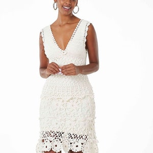 Crochet Dress, Summer Lace Dress,  Women&#39;s Crochet Dress, Beach Crochet Dress, Handcrochet dress, Custom order