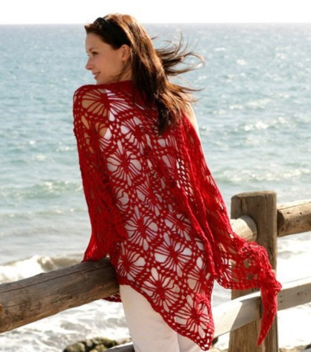 womens crochet shawl