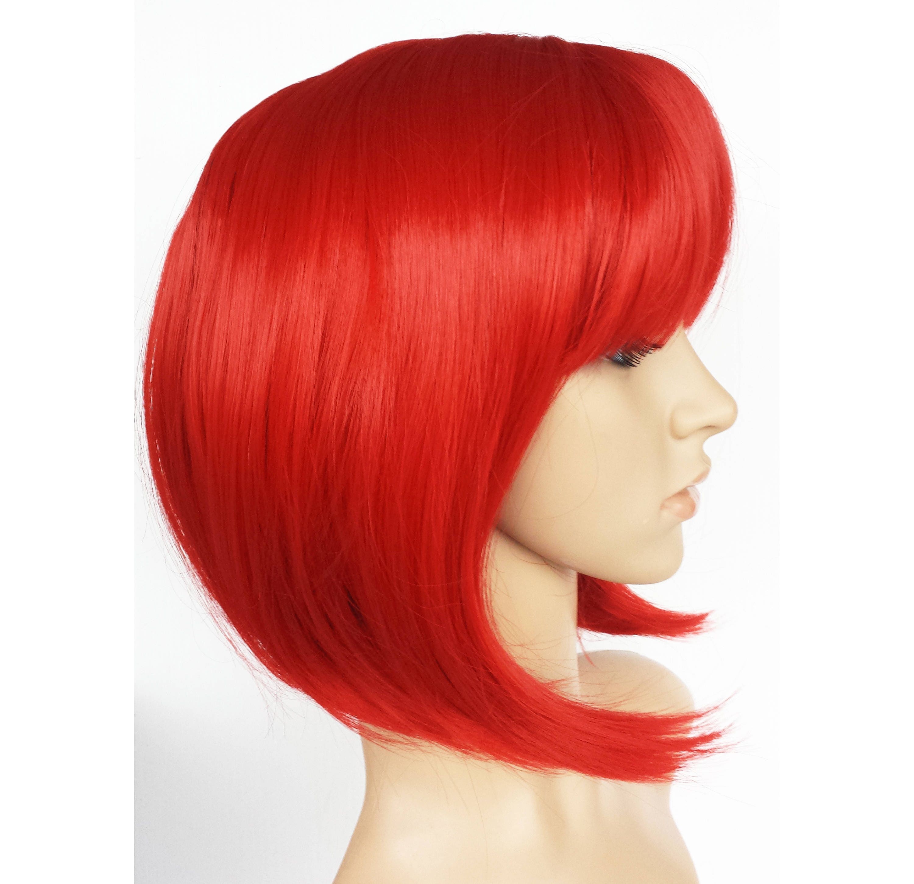 Ydkcb 14 Womens Straight Bob Wig Women Wigs With Bangs Synthetic Party Halloween Wigs Red Red