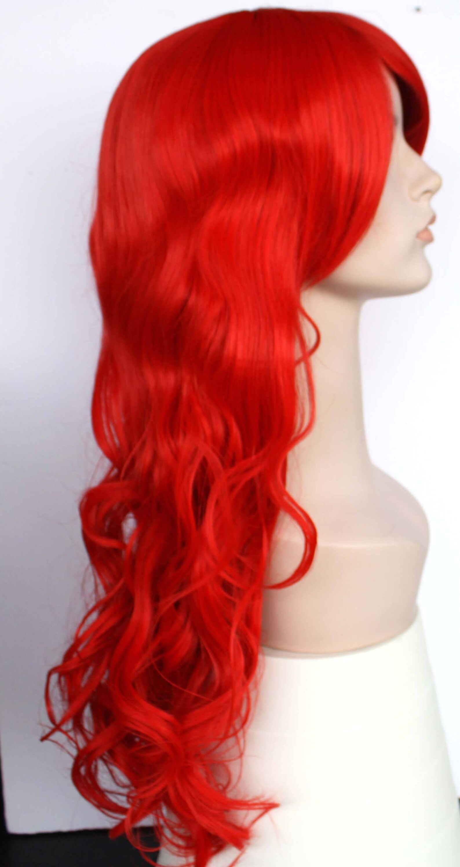 Peluca roja larga y rizada de alta calidad. Pelo rojo puro. Etsy España