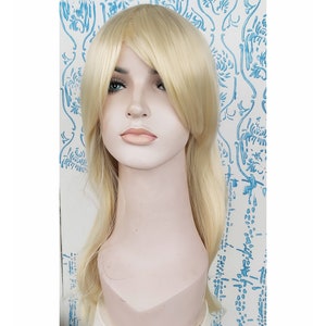 Light Blonde Long Wavy Perücke: Hitzebeständige Kunsthaar