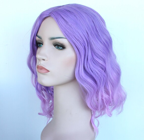 Natural Orchid Lavender Curly Ombre Hair Orchid Shoulder Etsy