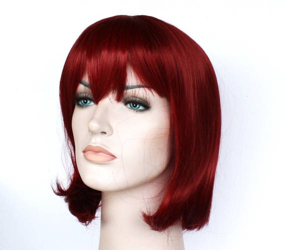 Dark Red Bob Wig Red Short Wig Red Wig For Women Ready To Ship