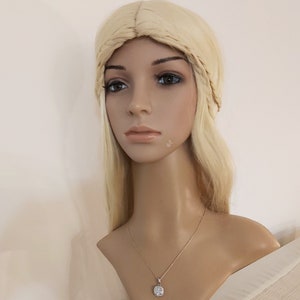Blonde Braided Wig: Long Straight Synthetic Hair, Cosplay Costume