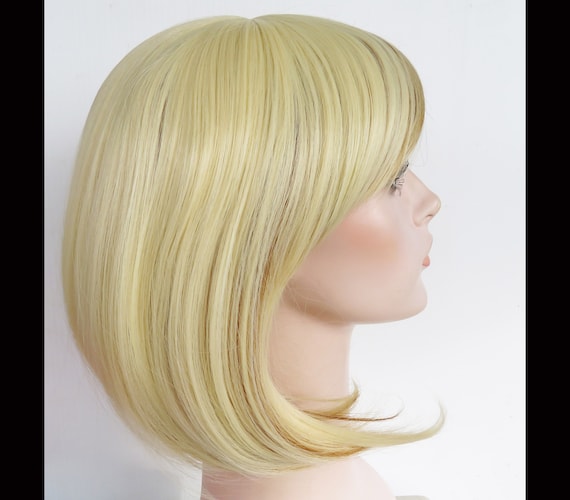 Short Blonde Hair With Dark Brown Highlights Multi Colored Short Wig Ready To Ship