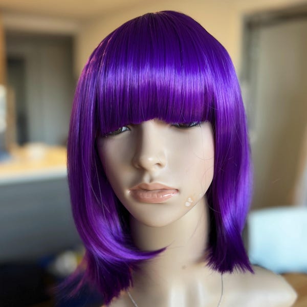 Gorgeous Short Purple Wig Moment Digital Art Gorgeous Short Purple Wig Moment Digital Art