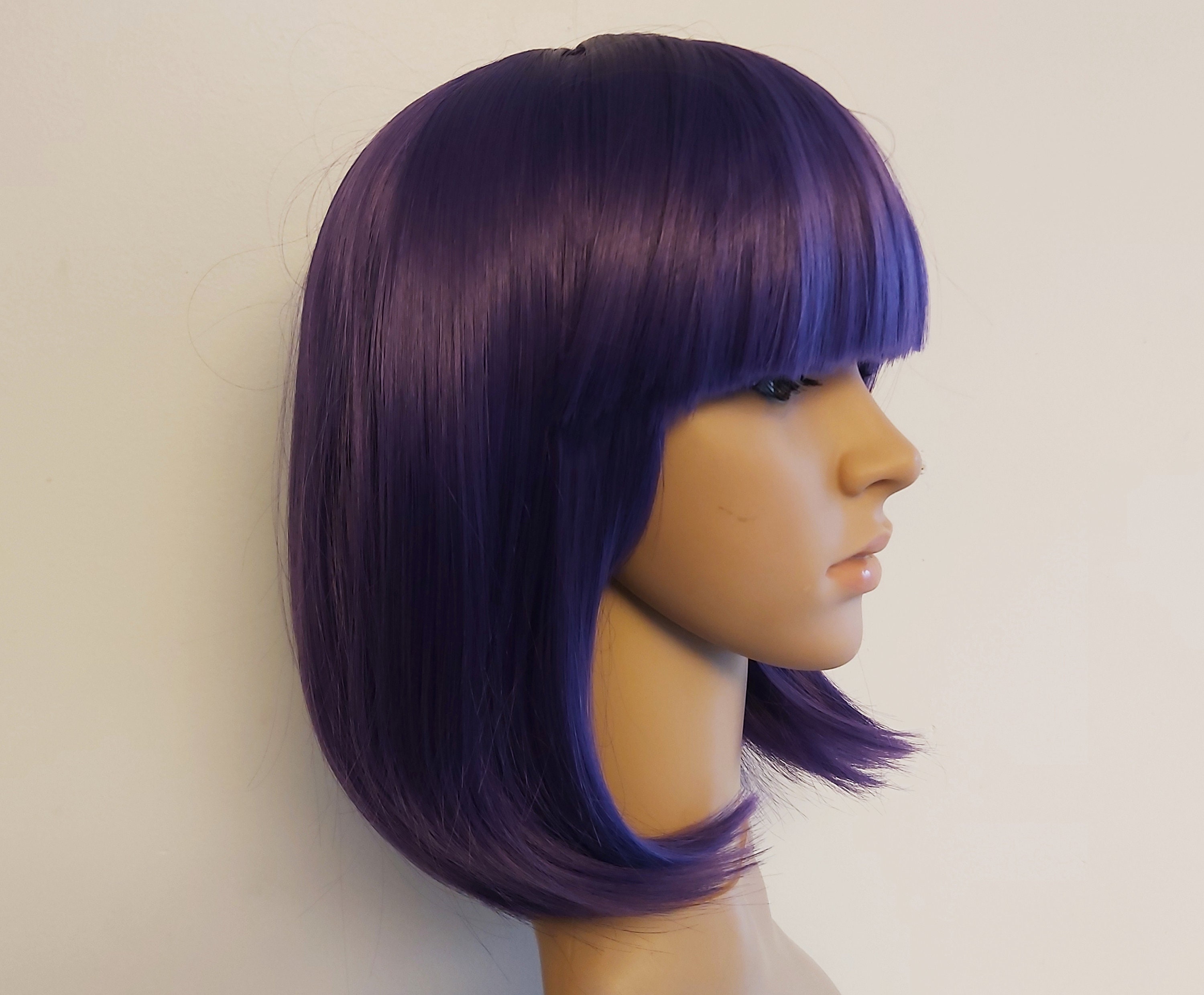 ?Brooklyn 10” PURPLE BOB Wig?*NWT* Amazon.com : YBYMCAI Purple Bob Wig With Bangs Short Light  main image 2