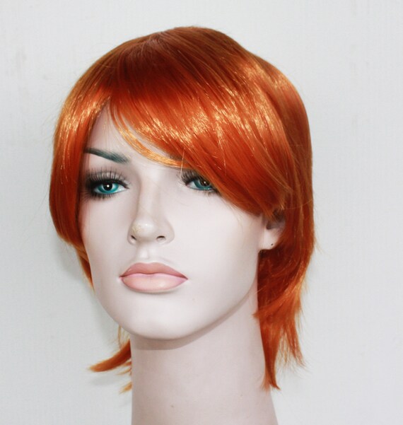 Short dark 2024 orange wig