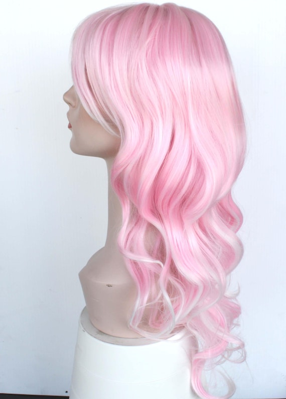 Perruque best sale longue rose