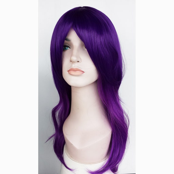 Lila Ombre Lange Perucke Lange Wellige Lila Haare Lila Lange Etsy