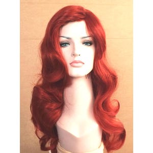 Red Curly Wig: Long Synthetic Hair, Holiday Cosplay