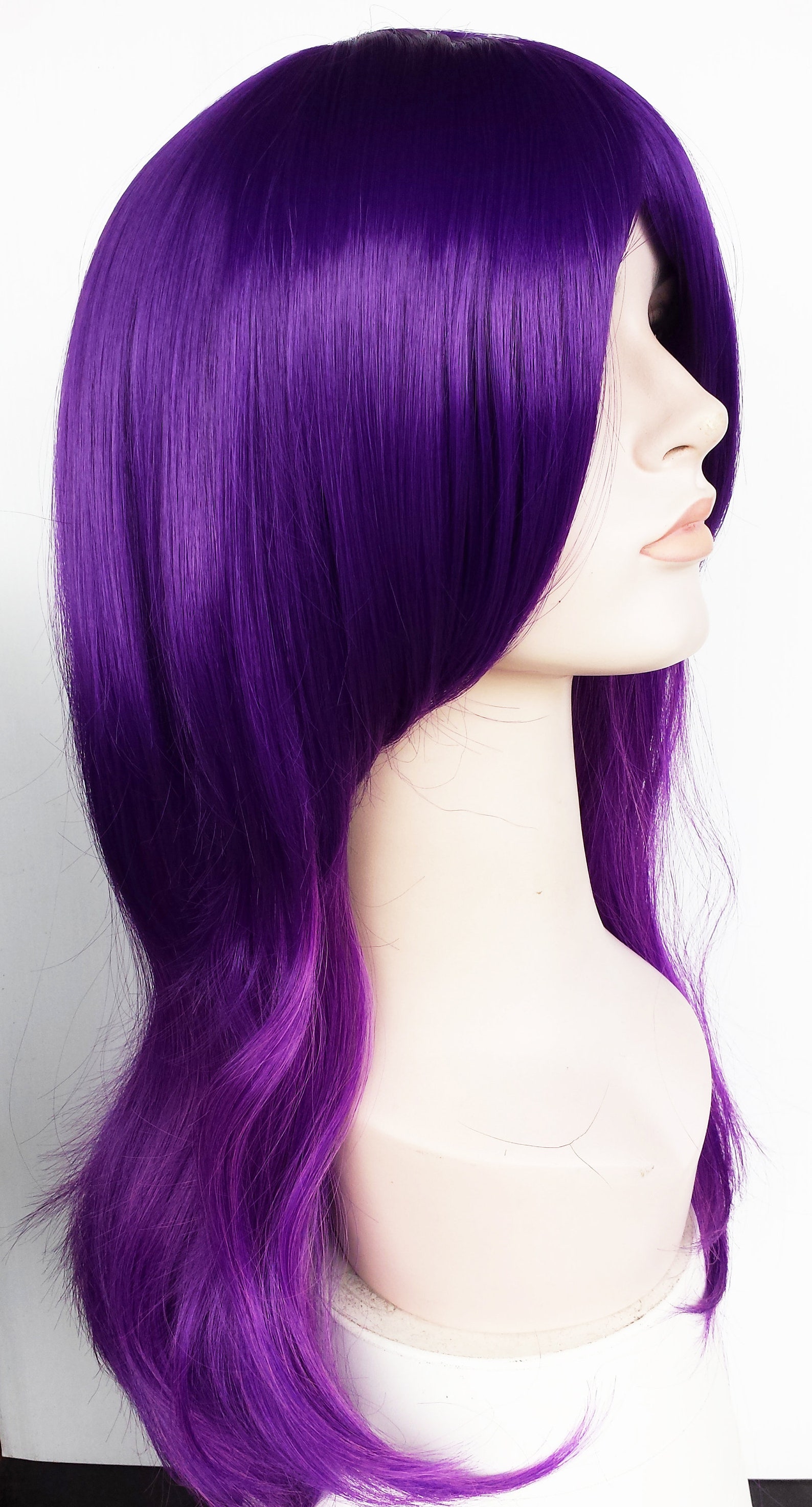 Purple Ombre Long Wig Long Wavy Purple Hair Purple Long Hair Etsy