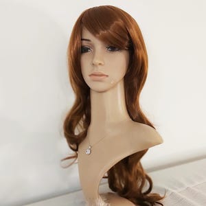 Chocolate Brown Long Wavy Wig: Heat Resistant Synthetic Hair