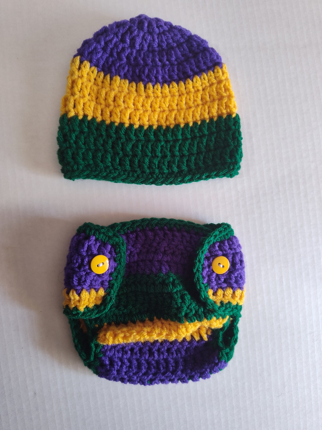 mardi gras diaper cake