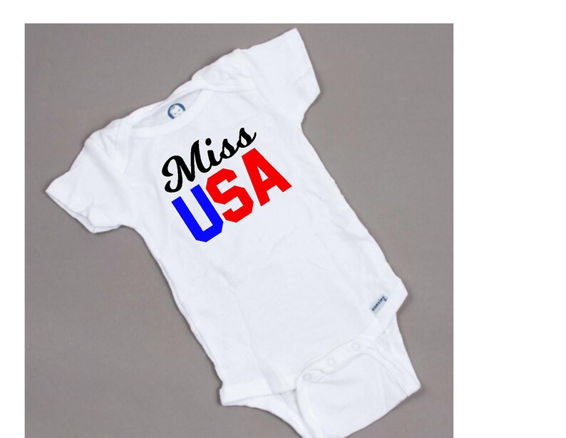 Miss USA 4th of July baby onesie