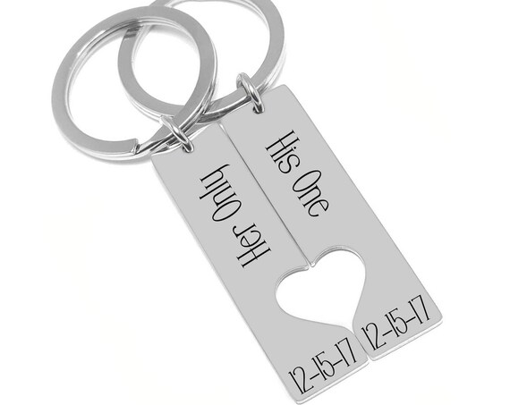 His One Her Only Key Chain- Couples Key Chain- Wedding Gift- Personalized Key Chain- Anniversary Gift- Husband Gift- Wife Gift