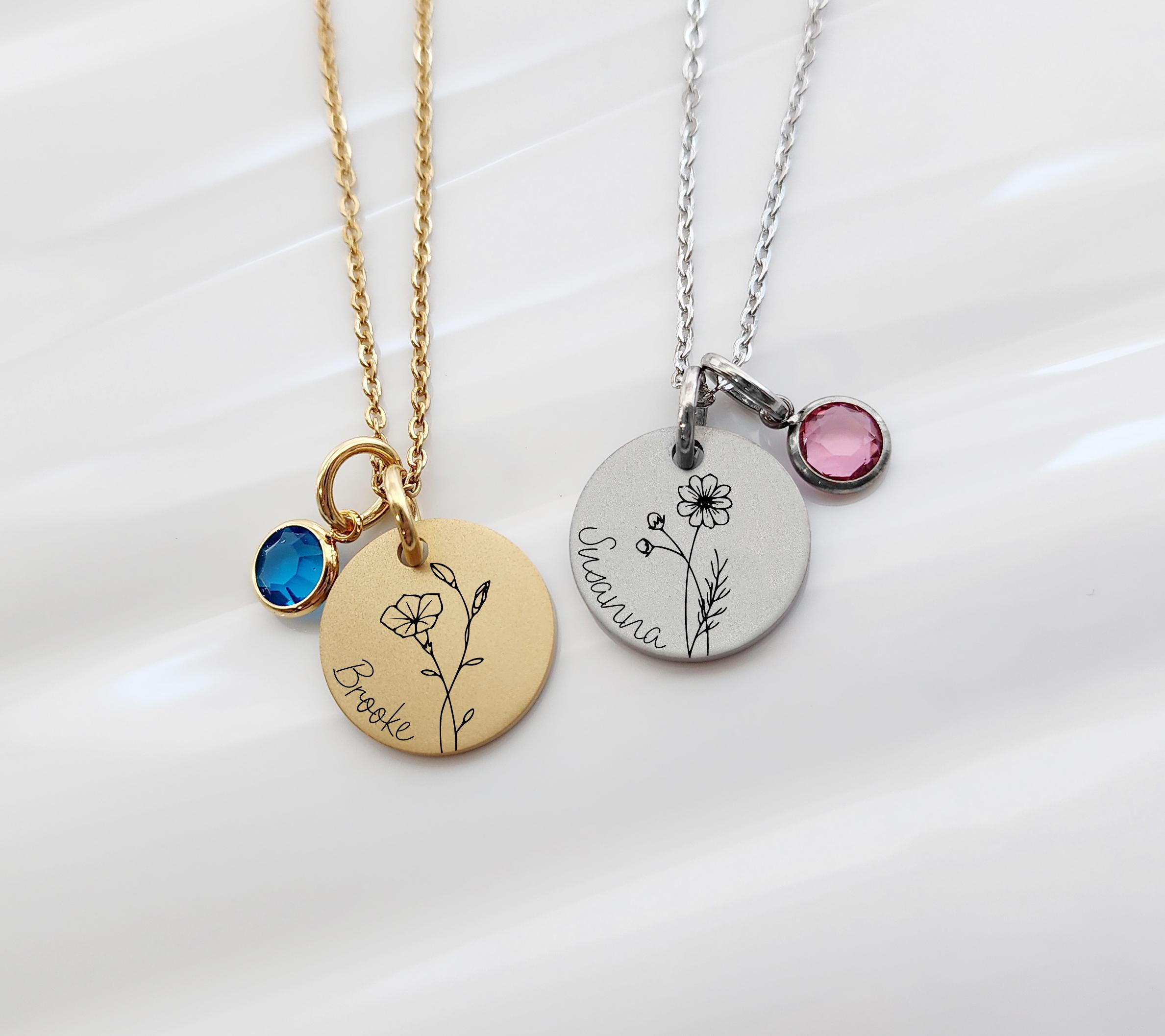 Birthstone necklace for new mom new arrivals