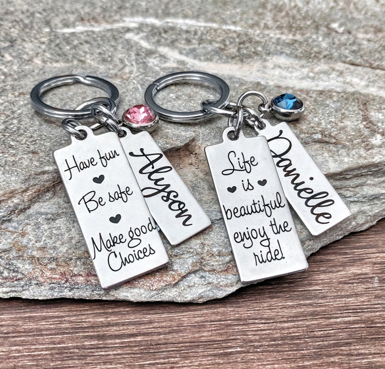 Sweet 16 Gift for Girls New Driver Personalized Keychain for - Etsy