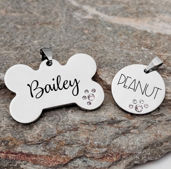 peanut shaped dog tag