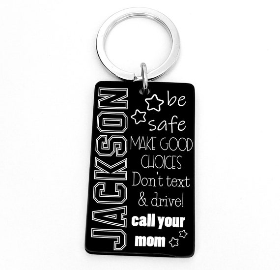 Drive Safe Keychain - Personalized Sweet 16 Keychain - Life is a Journey -  Sweet 16 - 3 design options - Sweet 16 Birthday Gift for Teenager