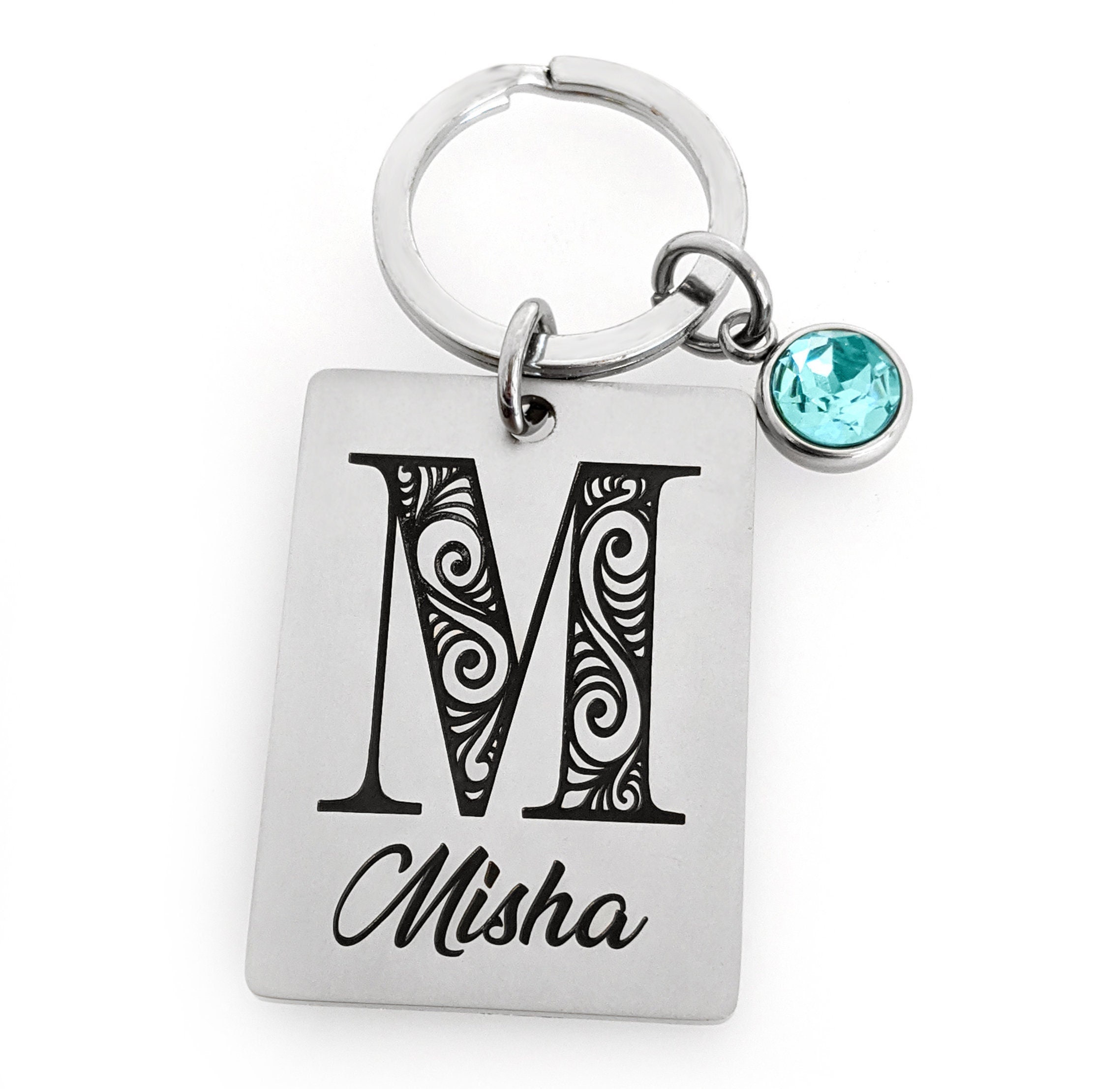 Personalized Monogram Key Chain, Gift for Women, Name