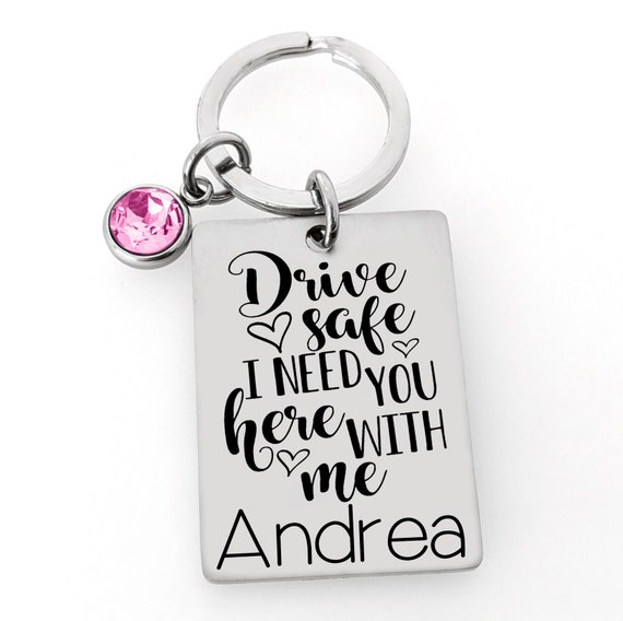 Drive Safe Keychain - Personalized Sweet 16 Keychain - Life is a Journey - Sweet 16 - 3 design options - Sweet 16 Birthday Gift for Teenager